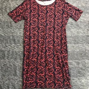 SOLD🌈LuLaRoe Julia Blue & Orange Stretchy Dress